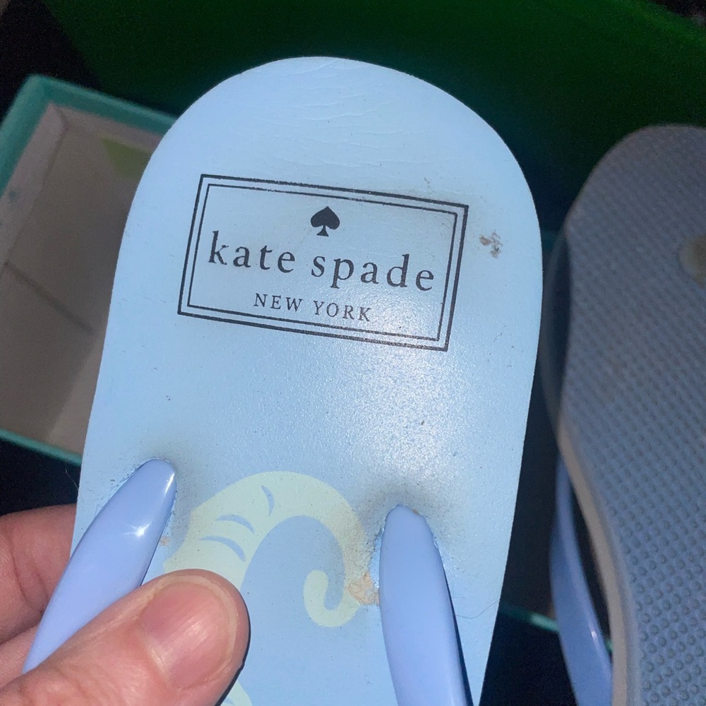 Kate Spade Light Blue Flip Flops - Picture 6 of 6